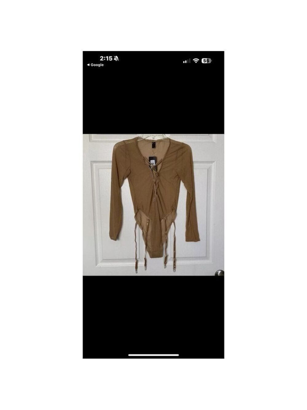 Women's Frederick's of Hollywood Bodysuit Size S Tan - Picture 5 of 10